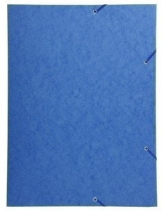 CARPETA de GOMAS y SOLAPAS EXACOMPTA CARTON A3 AZUL