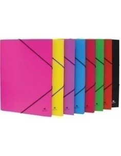 CARPETA de GOMAS y SOLAPAS MARIOLA MERIDA CARTON FORRADO F EXPOSITOR de 8