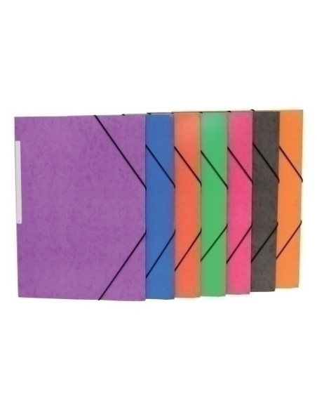 CARPETA de GOMAS y SOLAPAS MARIOLA SIMILPRESPAN CARTON FORRADO F FUCSIA
