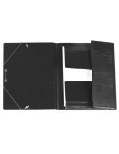 CARPETA de GOMAS y SOLAPAS IBERPLAS PVC 4 NEGRA