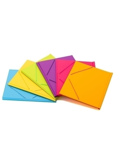 CARPETA de GOMAS y SOLAPAS IBERPLAS PVC serie FUN COLOR F EXPOSITOR de 18