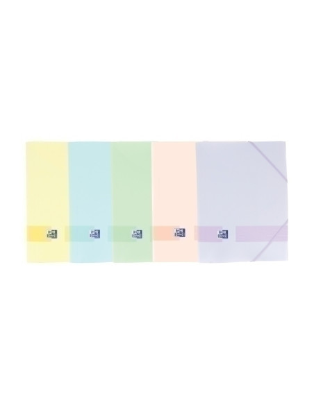 CARPETA de GOMAS y SOLAPAS OXFORD LIVE&GO PP A4 SURTIDO 5 col PASTEL