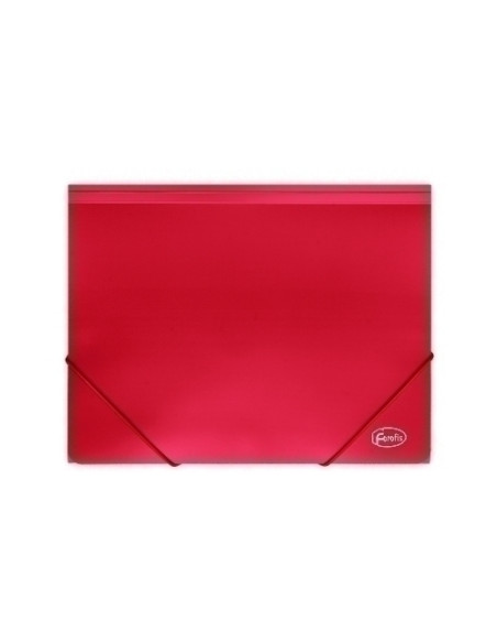 CARPETA de GOMAS y SOLAPAS FOROFIS PP A4 ROJO
