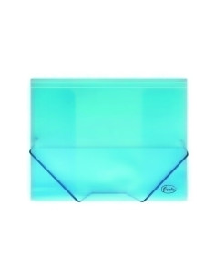 CARPETA de GOMAS y SOLAPAS FOROFIS PP A4 TRASLUCIDO AZUL