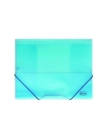 CARPETA de GOMAS y SOLAPAS FOROFIS PP A4 TRASLUCIDO AZUL
