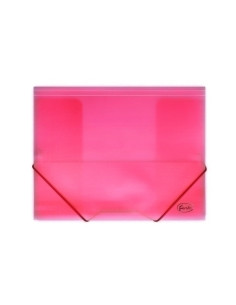 CARPETA de GOMAS y SOLAPAS FOROFIS PP A4 TRASLUCIDO ROJO