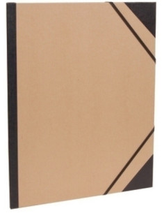 CARPETA de DIBUJO CLAIREFONTAINE CARTON CGOMAS A3 KRAFT MARRON VERJURADO
