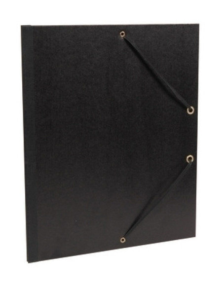 CARPETA de DIBUJO CLAIREFONTAINE CARTON CGOMAS A4 KRAFT NEGRO VERJURADO