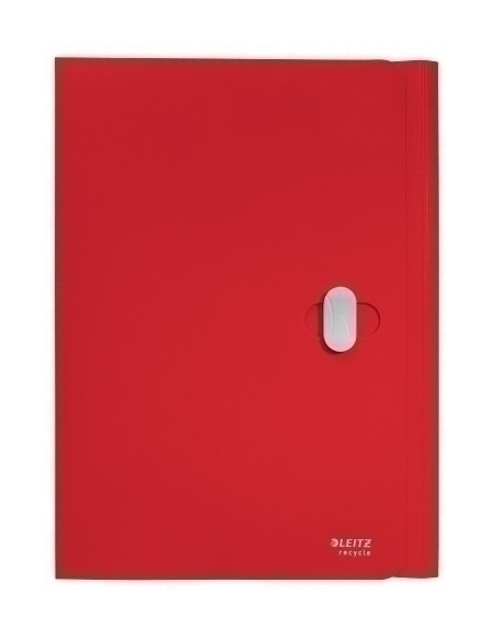 CARPETA LEITZ RECYCLE 3 SOLAPAS PP CIERRE GIRATORIO A4 ROJO