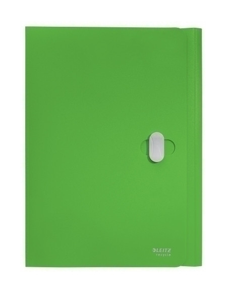 CARPETA LEITZ RECYCLE 3 SOLAPAS PP CIERRE GIRATORIO A4 VERDE