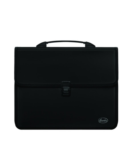 MALETIN FOROFIS PP RIBETEADO A4 CON ASA Y BROCHE NEGRO