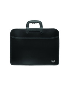 MALETIN FOROFIS PP RIBETEADO A4 CON ASA Y CREMALLERA NEGRO