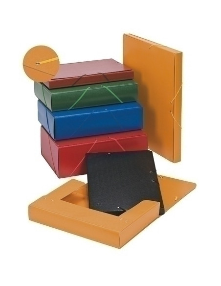 CARPETA de PROYECTOS CARCHIVO CARTON PINTADO A4 GOMAS  5 cm AMARILLO