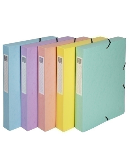 CARPETA de PROYECTOS EXACOMPTA AQUAREL  CARTON A4 GOMAS  6 cm SURTIDO 5 col