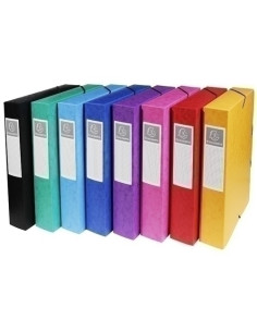 CARPETA de PROYECTOS EXACOMPTA EXABOX CARTULINA LUSTRADA NATURE FUTURE A4 GOMAS  6 cm SURTIDO 8 col