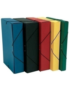 CARPETA de PROYECTOS MARIOLA CANARIAS CARTON FORRADO GELTEX ARMADA CIERRE GOMAS 9cm AZUL