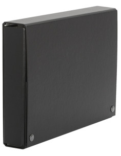 CARPETA de PROYECTOS PARDO CARTON FORRADO PVC A4 BROCHES  3 cm NEGRO