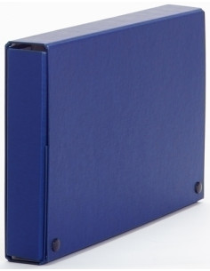 CARPETA de PROYECTOS PARDO CARTON FORRADO PVC A4 BROCHES  5 cm AZUL