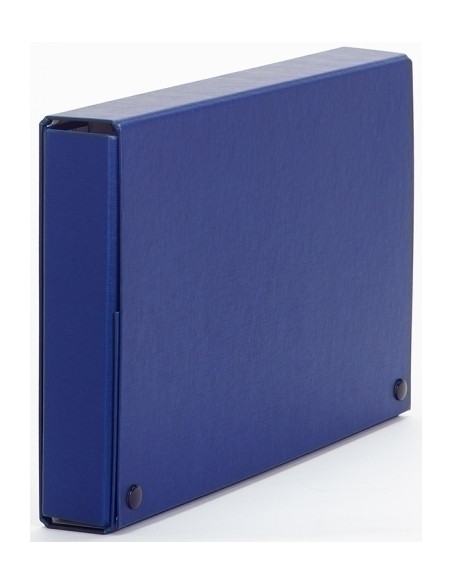 CARPETA de PROYECTOS PARDO CARTON FORRADO PVC A4 BROCHES  5 cm AZUL