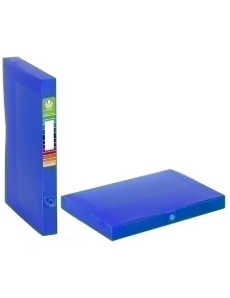 CARPETA de PROYECTOS CARCHIVO PP TRANS A4 BROCHE y TIRADOR 5 cm AZUL