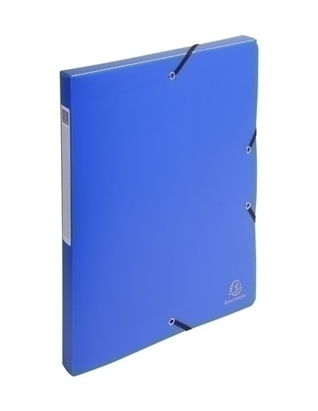 CARPETA de PROYECTOS EXACOMPTA EXABOX PP LISO OPACO A4 GOMAS  25 cm AZUL