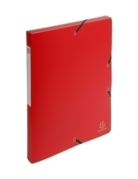 CARPETA de PROYECTOS EXACOMPTA EXABOX PP LISO OPACO A4 GOMAS  25 cm ROJO