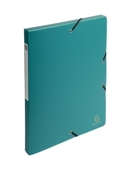 CARPETA de PROYECTOS EXACOMPTA EXABOX PP LISO OPACO A4 GOMAS  25 cm VERDE