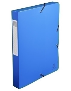 CARPETA de PROYECTOS EXACOMPTA EXABOX PP LISO OPACO A4 GOMAS  4 cm AZUL