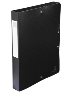 CARPETA de PROYECTOS EXACOMPTA EXABOX PP LISO OPACO A4 GOMAS  4 cm NEGRO