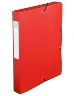 CARPETA de PROYECTOS EXACOMPTA EXABOX PP LISO OPACO A4 GOMAS  4 cm ROJO