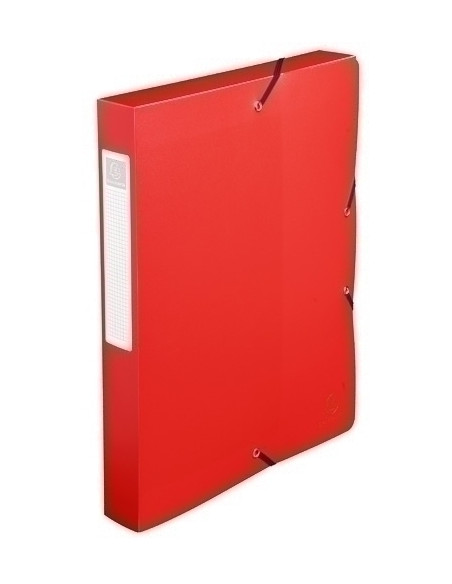 CARPETA de PROYECTOS EXACOMPTA EXABOX PP LISO OPACO A4 GOMAS  4 cm ROJO