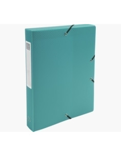 CARPETA de PROYECTOS EXACOMPTA EXABOX PP LISO OPACO A4 GOMAS  4 cm VERDE