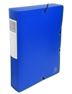 CARPETA de PROYECTOS EXACOMPTA EXABOX PP LISO OPACO A4 GOMAS  6 cm AZUL