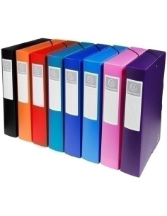 CARPETA de PROYECTOS EXACOMPTA EXABOX PP LISO OPACO A4 GOMAS  6 cm SURTIDO 8 col
