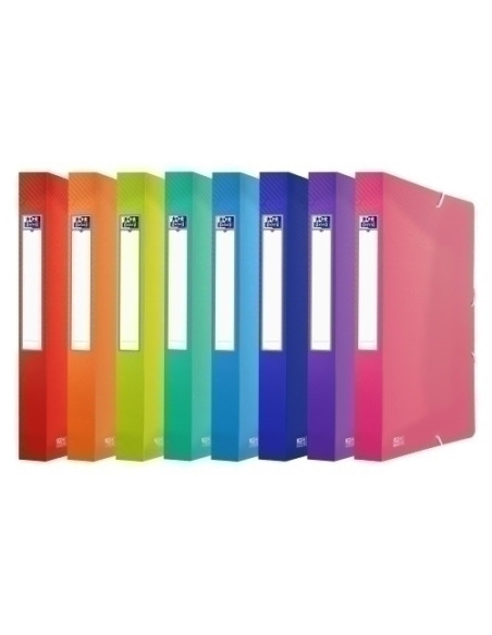 CARPETA de PROYECTOS OXFORDELBA URBAN PP TRANSLUCIDO A4 GOMAS  4 cm SURTIDO 8 colores