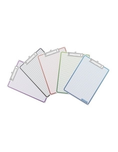 CARPETA con PINZA PORTABLOCS OFFICE BOX COLORLINE F PLASTICO RIGIDO CON FALSILLA DE ESCRITURA COLORES SURTIDOS