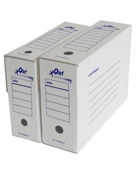 CAJA ARCHIVO DEFINITIVO CARTON AUTOMONTABLE OLEF SYSTEM EASY A4 114mm 8062151