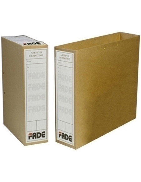 CAJA ARCHIVO DEFINITIVO FADE F 80mm KRAFT 250g con CINTAS de CIERRE BAD001-000-00