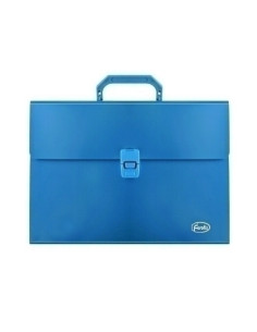 CLASIFICADOR ACORDEON FOROFIS PP OPACO A4 13 DPTOS CON ASA Y  BROCHE AZUL