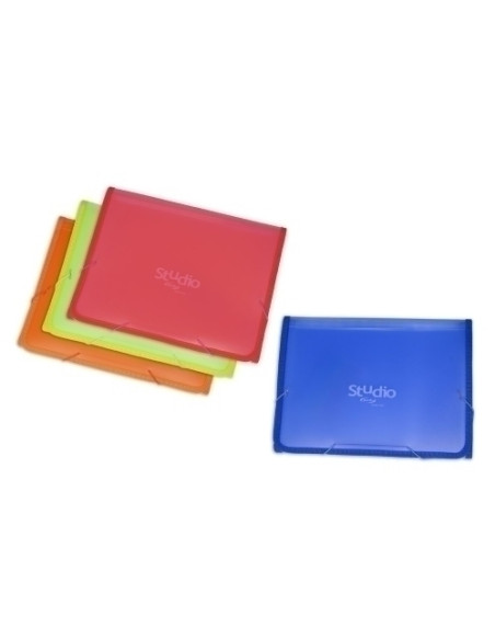 CLASIFICADOR lomo FUELLE PARDO STUDIO STYLE PP F 12 SEPARAD GOMAS NARANJA