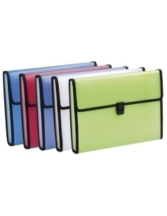 CLASIFICADOR ACORDEON EXACOMPTA CROMALINE PP TRASLUCIDO 13 DPTOSMALETIN SURTIDO