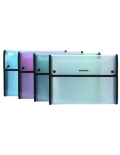 CLASIFICADOR ACORDEON DATABANK PP TRANSP A4 12 DPTOSRIBETE y BROCHES VERDE