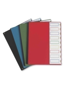 CLASIFICADOR lomo FUELLE PARDO PVC F 9 DPTOSGOMAS y TARJVERDE