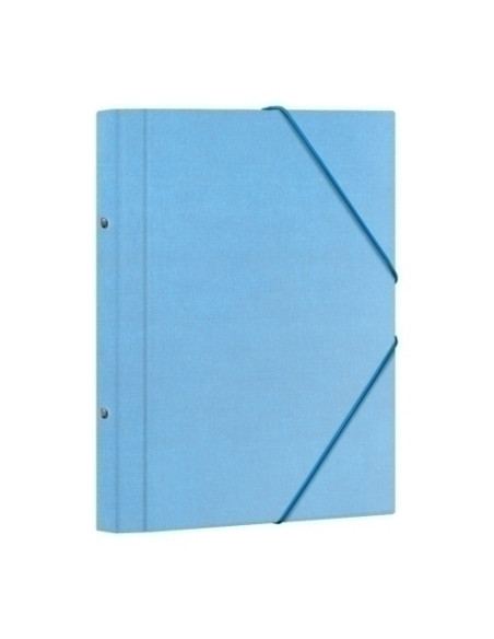 CARPETA CLASIFICADORA DOHE CARTON PLASTIF F 12 DPTOSGOMAS y SOLAPA AZUL CLARO