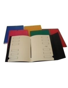 CARPETA CLASIFICADORA SARO CARTON FORR F PROL12 DPTOScon GOMAS y SOLAPA 6 colsurt