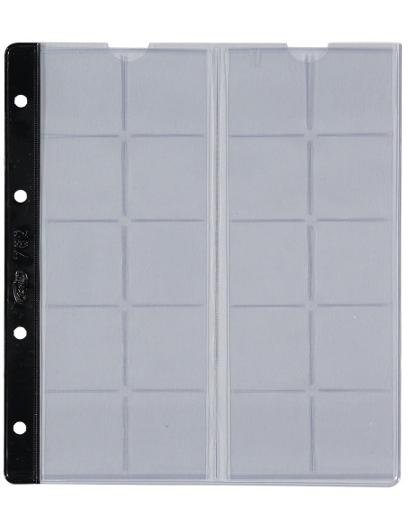 FUNDA para ALBUM de MONEDAS PARDO con LOMO RFZONEGRO Ø 37mm 20 aloj