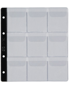 FUNDA para ALBUM de MONEDAS PARDO con LOMO RFZONEGRO Ø 55mm 9 aloj