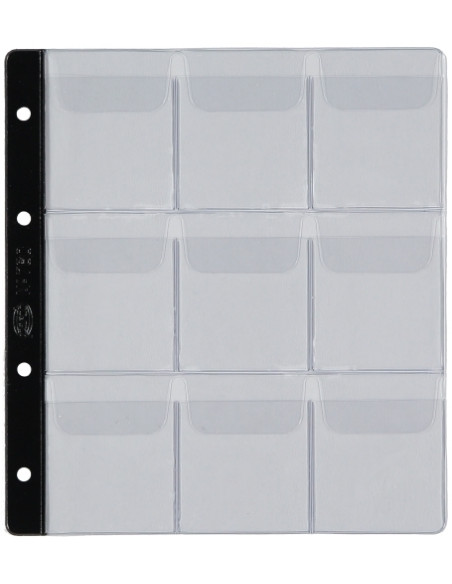 FUNDA para ALBUM de MONEDAS PARDO con LOMO RFZONEGRO Ø 55mm 9 aloj