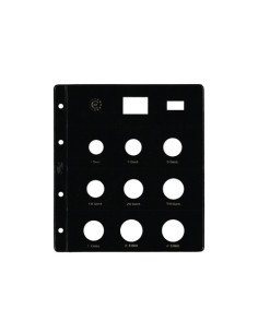 FUNDA para ALBUM de MONEDAS PARDO tipo CLARABOYA EUROS  9 aloj especial 2 