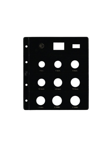 FUNDA para ALBUM de MONEDAS PARDO tipo CLARABOYA EUROS  9 aloj especial 2 